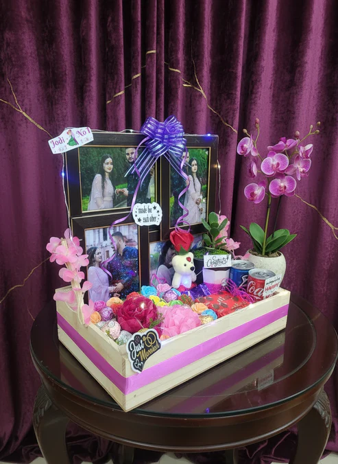 Luxury Anniversary Hamper (2) Luxury Anniversary Gift Hamper with Personalized Photo Frame