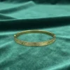 Gold Plated Bracelet for Women – Anti-Tarnish, Waterproof Stainless Steel (3) Gold plated minimalist bracelet for women featuring a sleek, polished design