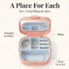 Mini Jewellery Organizer Box with Mirror – Portable Travel Jewellery Storage Case (8) Mini Jewellery Organizer Box with Mirror – Portable Travel Jewellery Storage Case